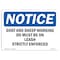 Signmission OSHA Notice, 5" Height, Goat & Sheep Working Dogs Must Be On Leash Sign, 7" X 5", Landscape OS-NS-D-57-L-13140 - alternate 1